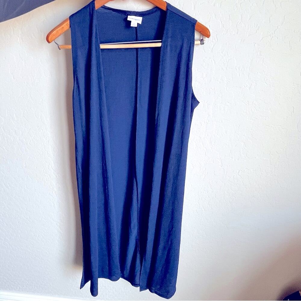 Lularoe sleeveless layering cardigan Navy Blue Vest women’s size small S